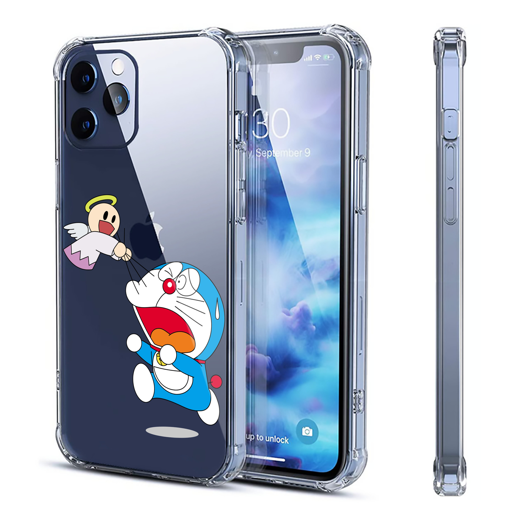 （画像用） ドラえもん Doraemon 【iPhone 12シリーズ対応】透明スマホケース（クリアソフトケース）